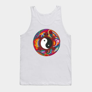 Psychedelic Yin Yang Turtle Tank Top